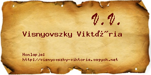 Visnyovszky Viktória névjegykártya